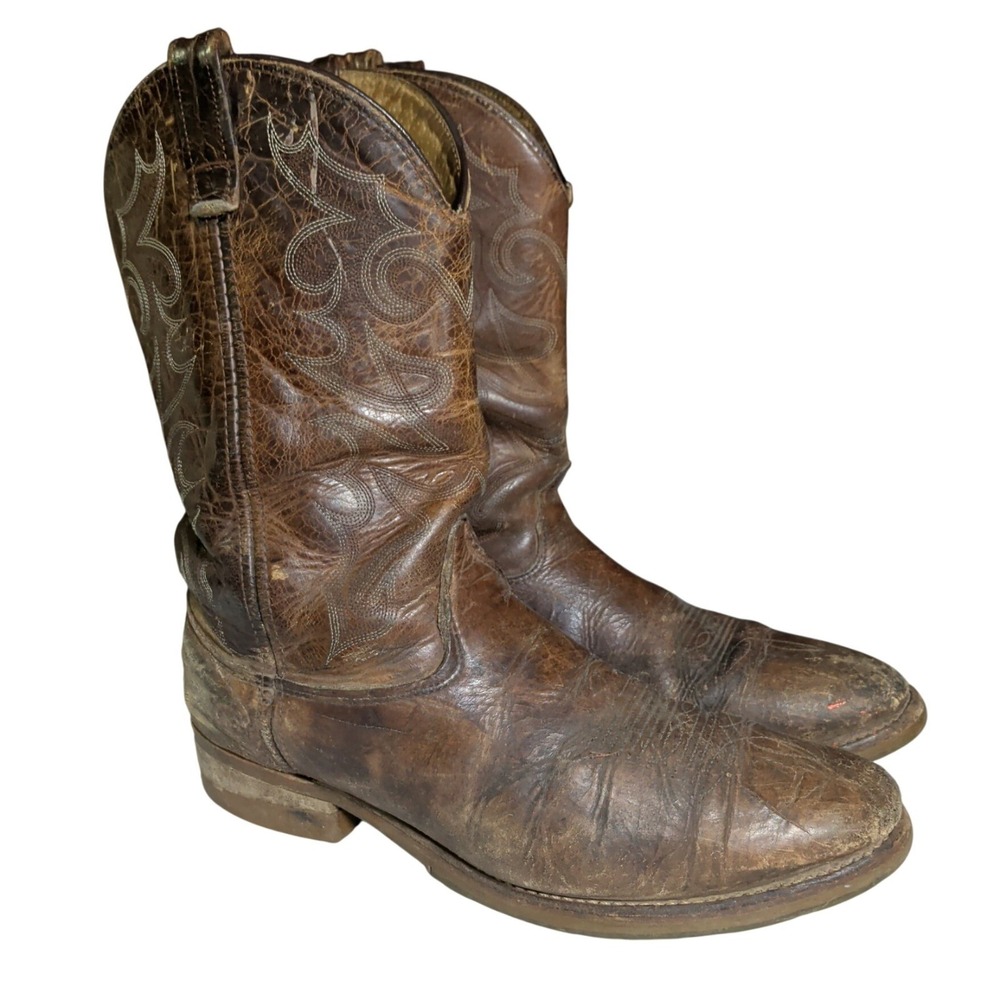 Double-H Gel Ice Boots Mens Size 14D Brown Leather Cowboy Country Boy DH1552
